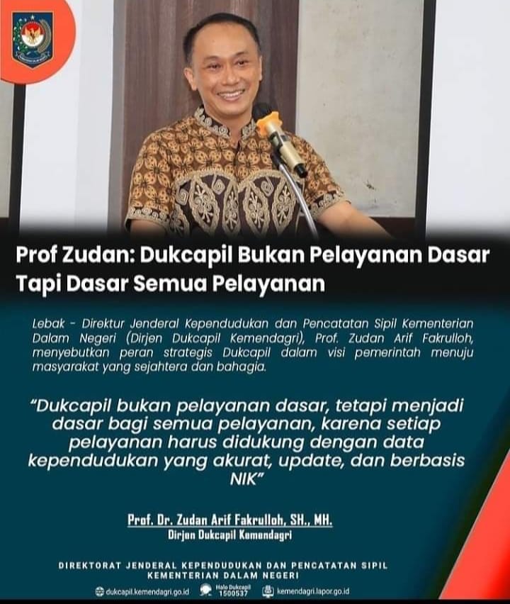 DUKCAPIL BUKAN PELAYANAN DASAR TAPI DASAR SEMUA PELAYANAN