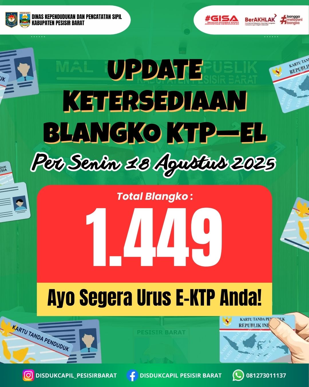 update Ketersediaan Blangko KTP El